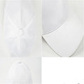 White luminous baseball cap with fibre optic fabric and LED glow against dark background