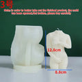 Shy female body silicone candle mould in three size options for handmade candles