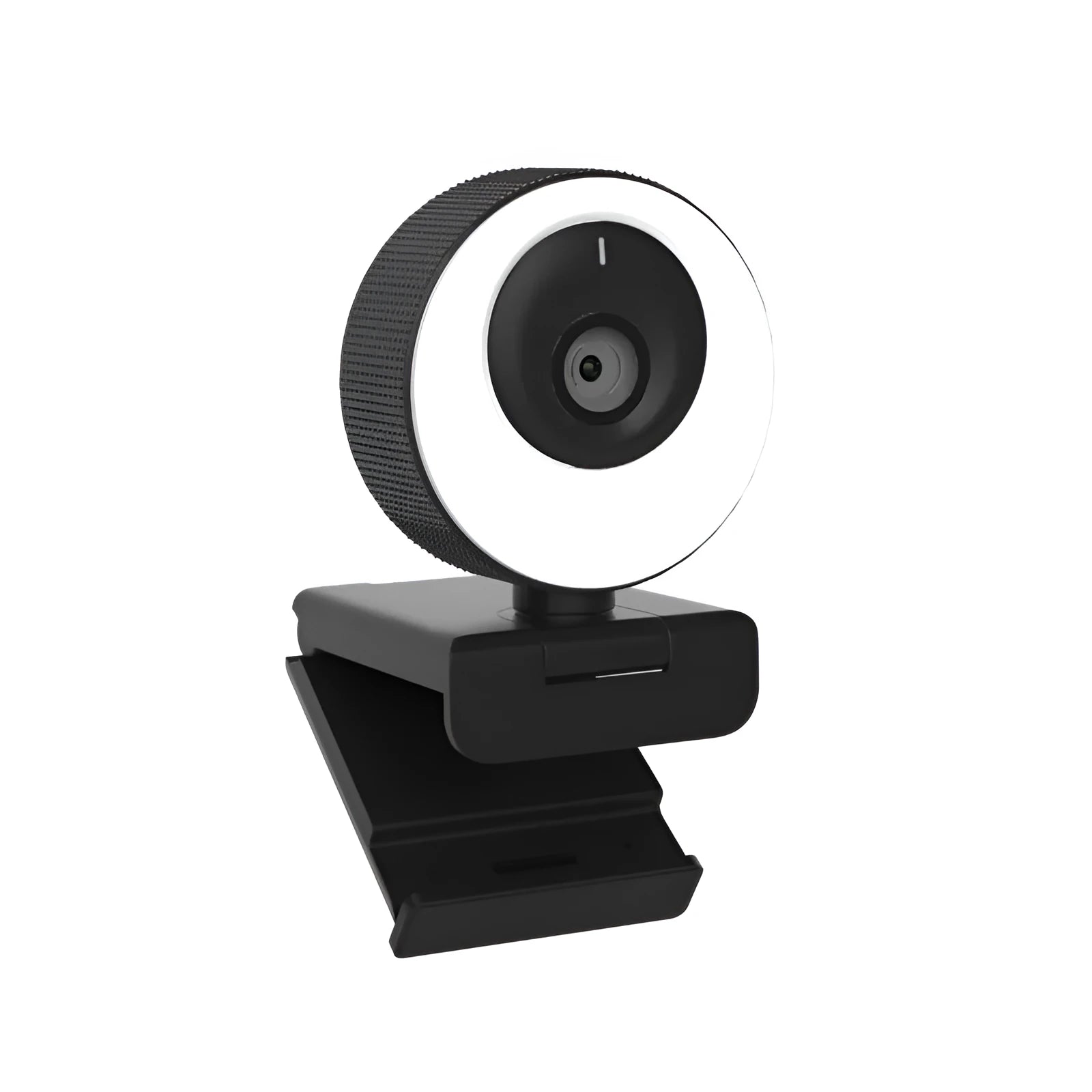 Black USB webcam with magnetic privacy cover on a 1.7 metre cable for 1080p video calls.