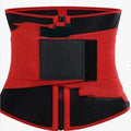 Sport double belt compression belly corset in black spandex for waist training