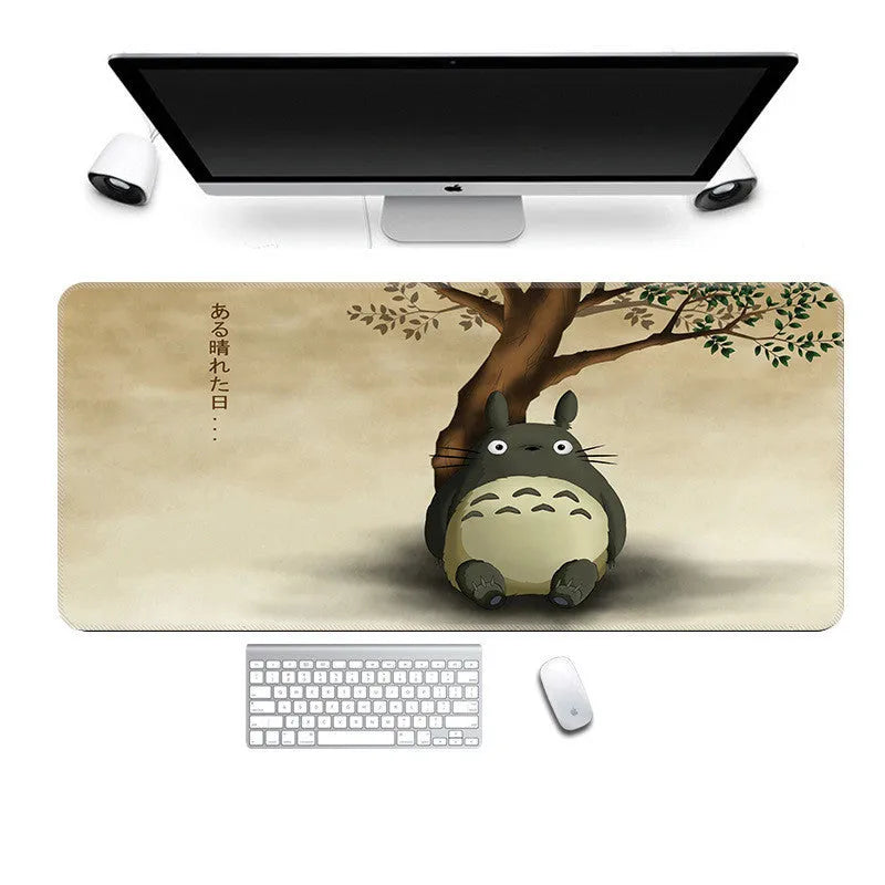 Super long large thickening gaming mouse pad with non-slip rubber base and cloth surface in multiple colours and sizes