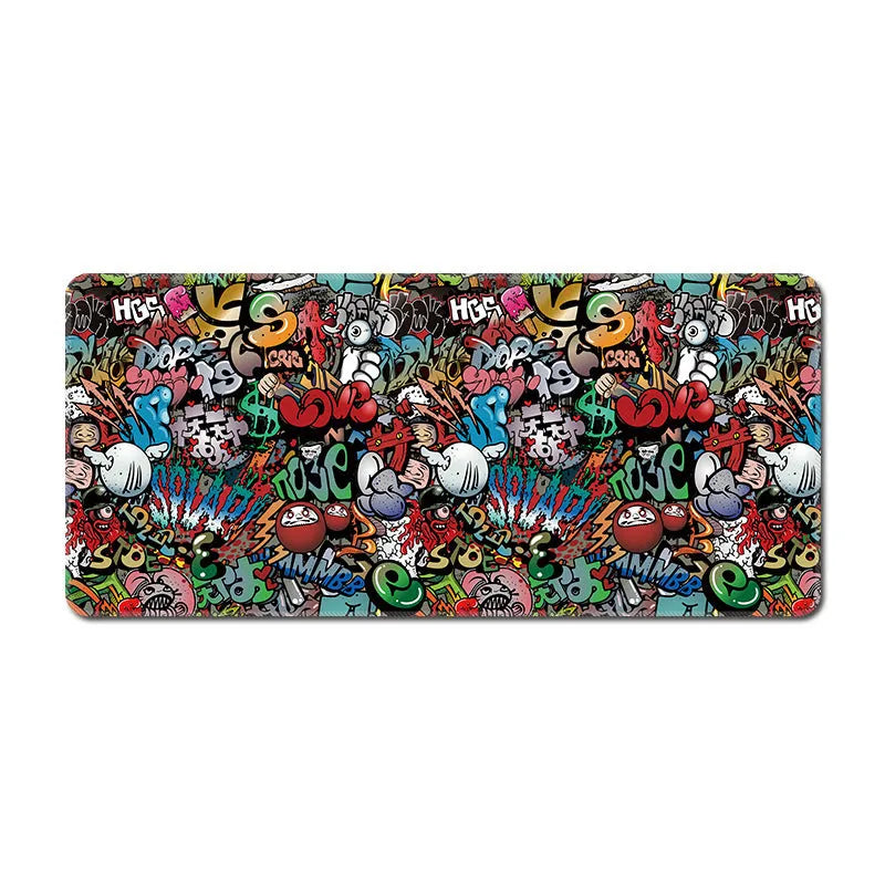 Super long large thickening gaming mouse pad with non-slip rubber base and cloth surface in multiple colours and sizes