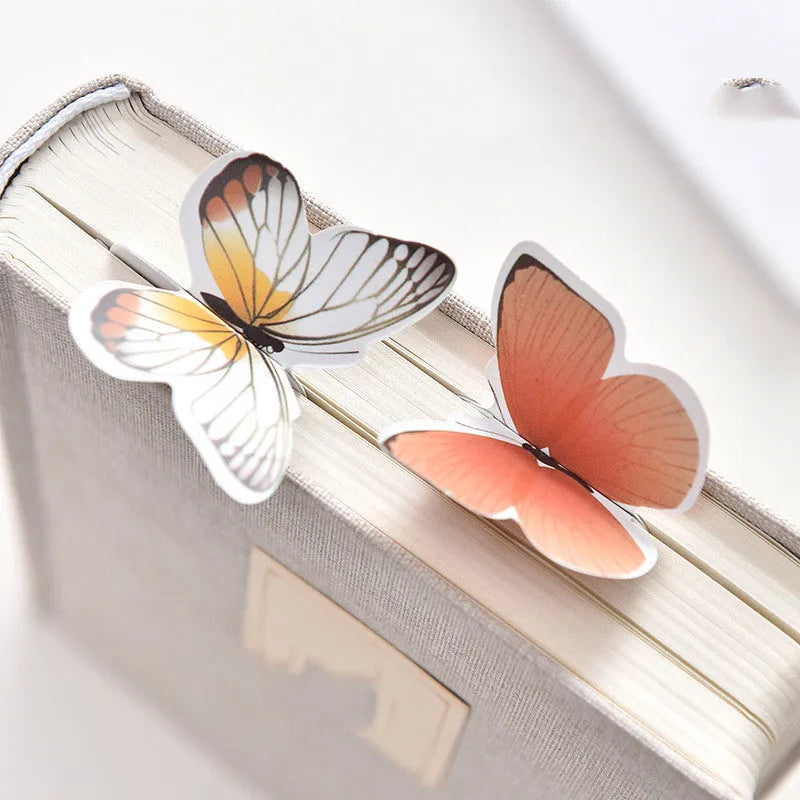Butterfly paper bookmark with cute Japanese South Korean design measuring 13.5cm by 5.5cm