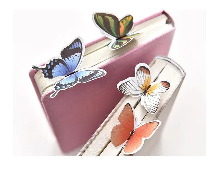 Butterfly paper bookmark with cute Japanese South Korean design measuring 13.5cm by 5.5cm