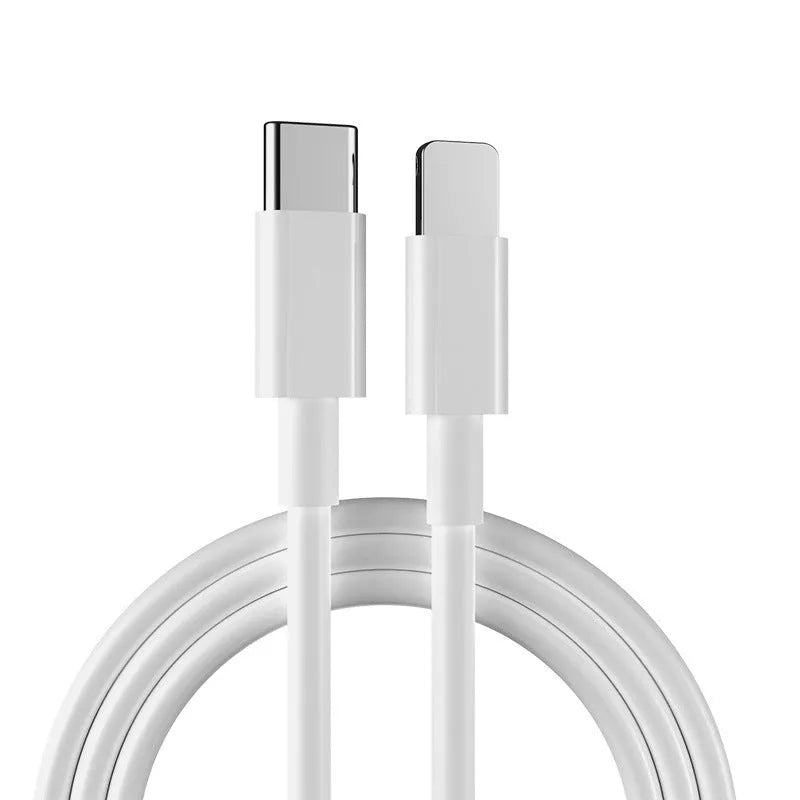 White 20W USB-C fast charger with 1 metre cable for Apple iPhone and iPad