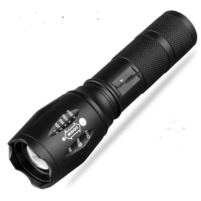 Shustar black rechargeable LED flashlight 10W 1200mAh 240g camping torch