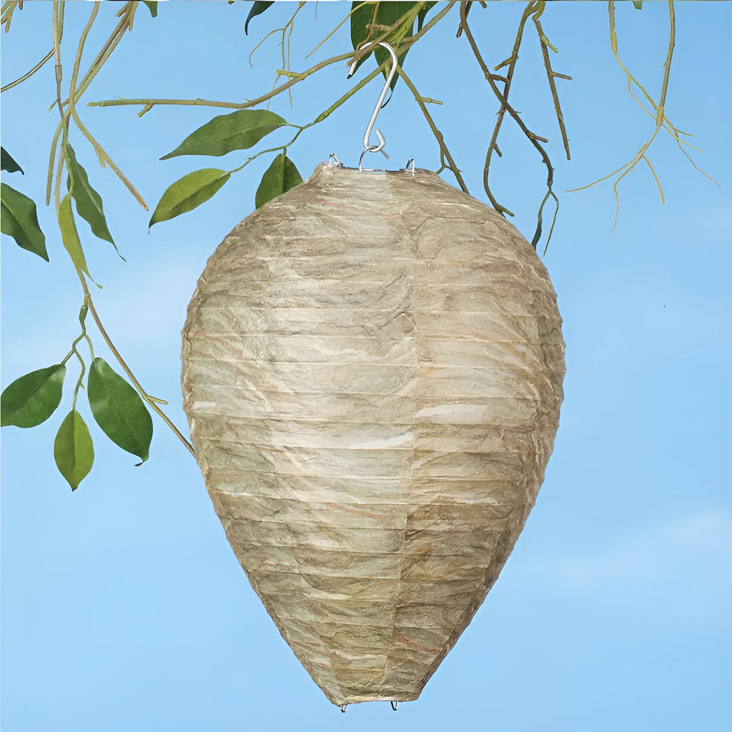 Beehive paper lantern with hexagonal honeycomb structure measuring 22x28cm