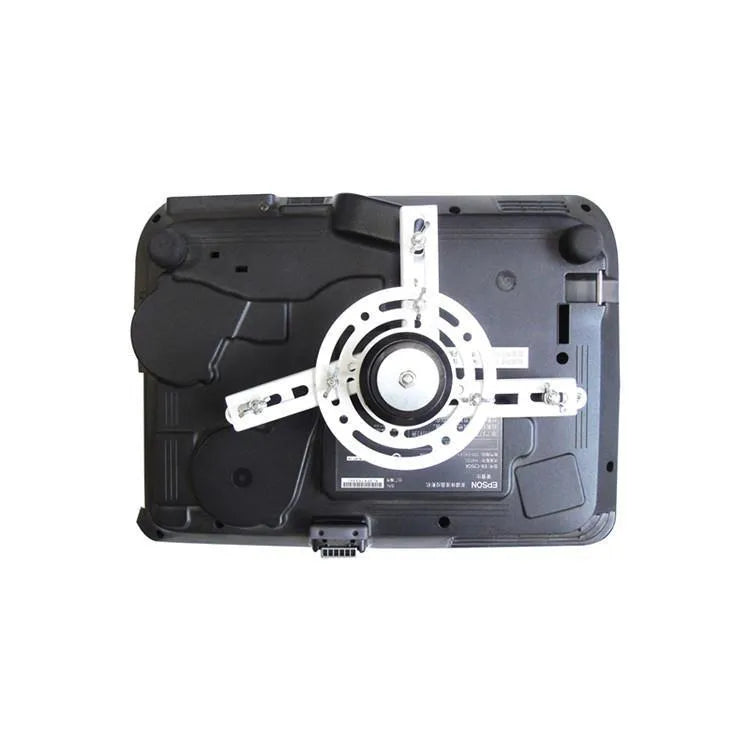 Electric ceiling mount hanger for projectors with remote control and ultra-thin chassis.