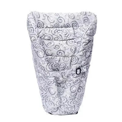Polyester baby carrier protective blanket with dot pattern, available in small and large sizes as a drool-absorbing saliva towel.
