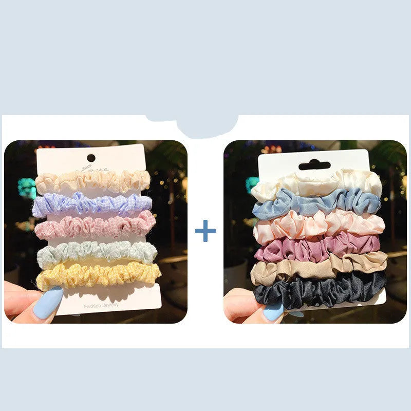 20-piece children's hair ring set with autumn colours and macaron shades