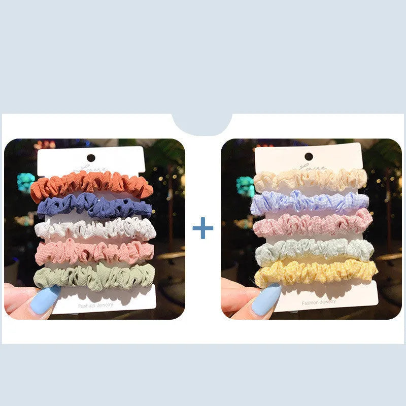 20-piece children's hair ring set with autumn colours and macaron shades
