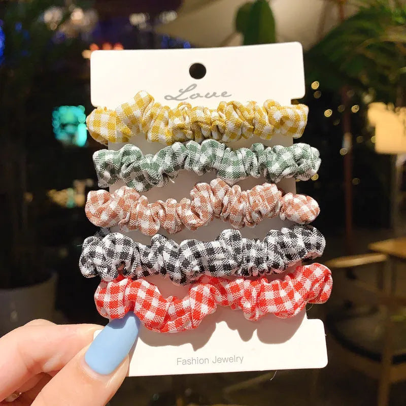 20-piece children's hair ring set with autumn colours and macaron shades