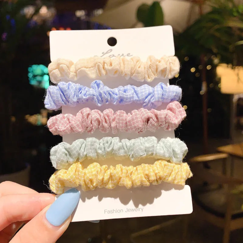 20-piece children's hair ring set with autumn colours and macaron shades