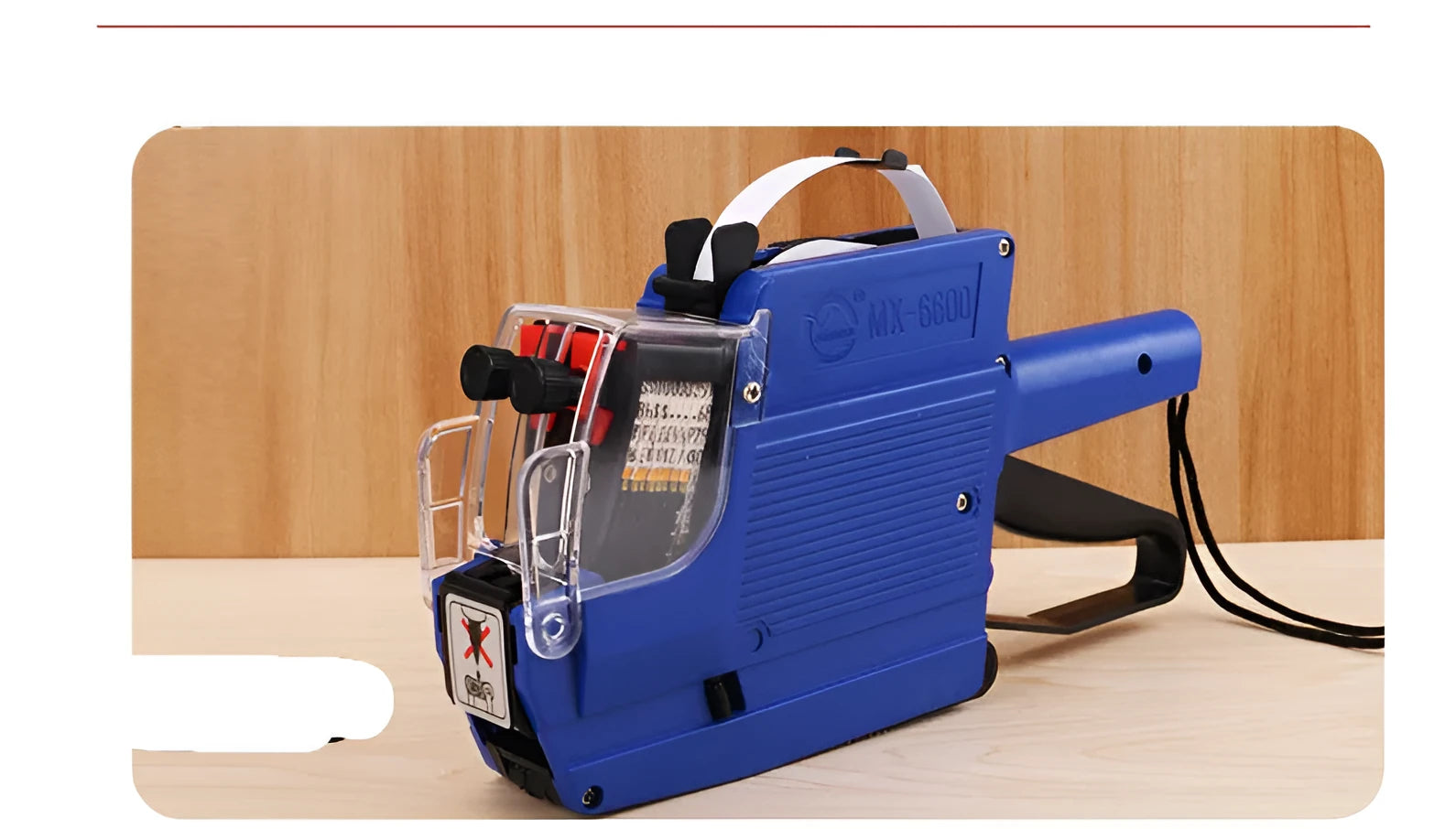 Manual price coding machine for supermarket bottle labelling with bi-directional printing