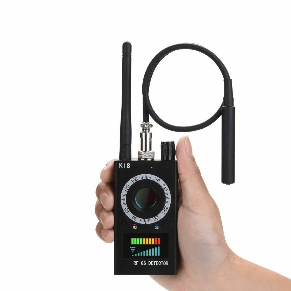 Black ABS metal anti-sneak shooting detector with GPS anti-tracking scanning 1-8000MHz frequencies