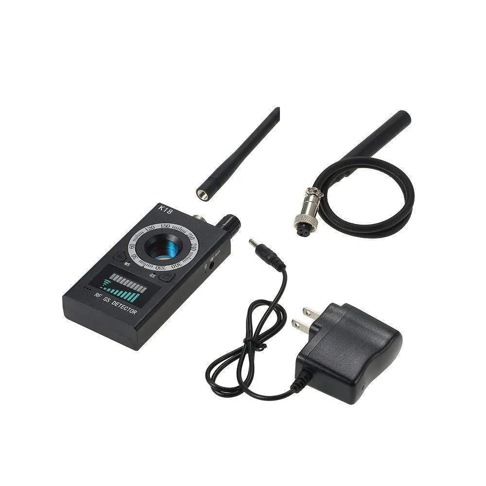 Black ABS metal anti-sneak shooting detector with GPS anti-tracking scanning 1-8000MHz frequencies