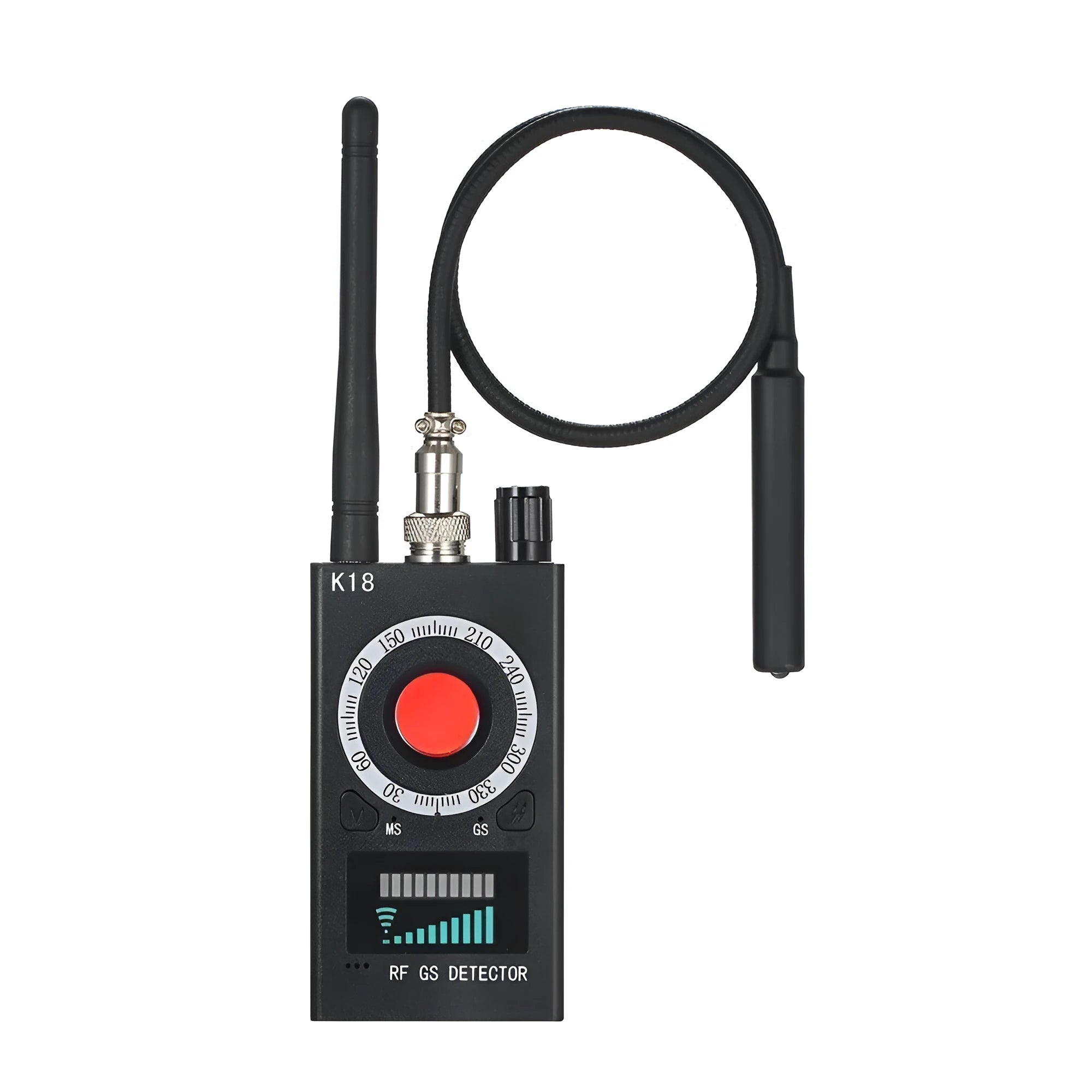 Black ABS metal anti-sneak shooting detector with GPS anti-tracking scanning 1-8000MHz frequencies
