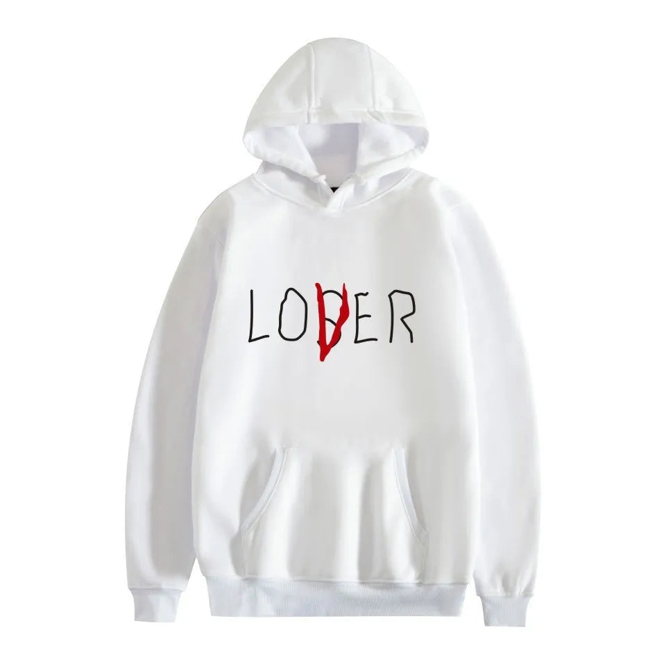 Cotton hooded sweater for men and women, long sleeve round neck loose fit, available in black grey navy blue pink red white, sizes XS to 4XL