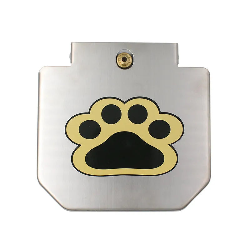 Household pet intelligent automatic water dispenser in stainless steel for outdoor garden use with paw activation