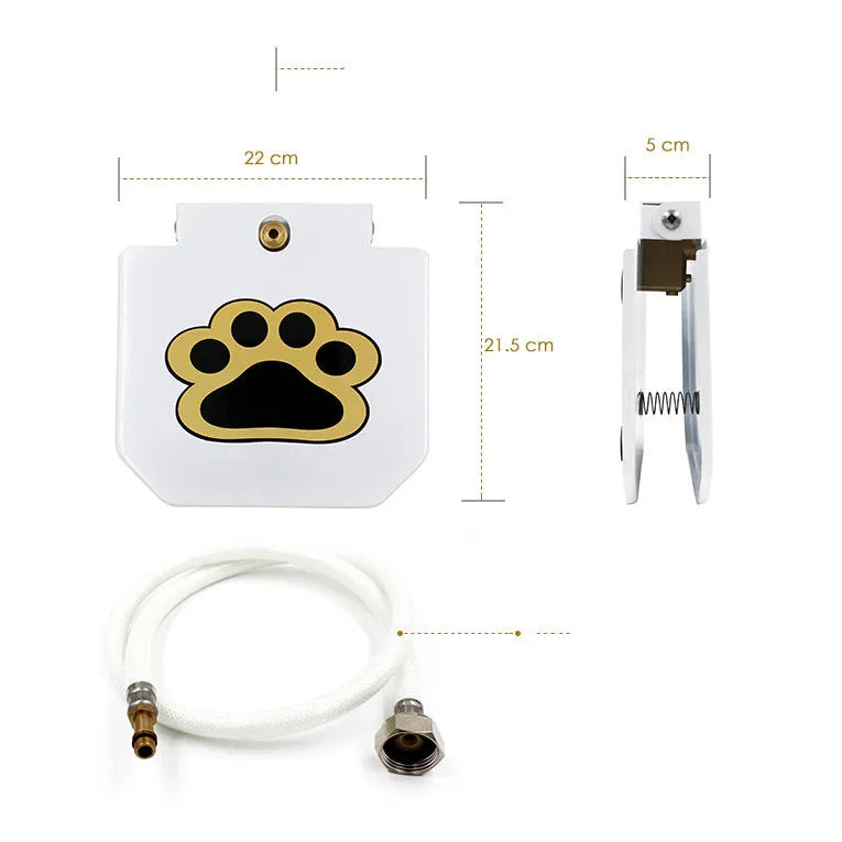 Household pet intelligent automatic water dispenser in stainless steel for outdoor garden use with paw activation
