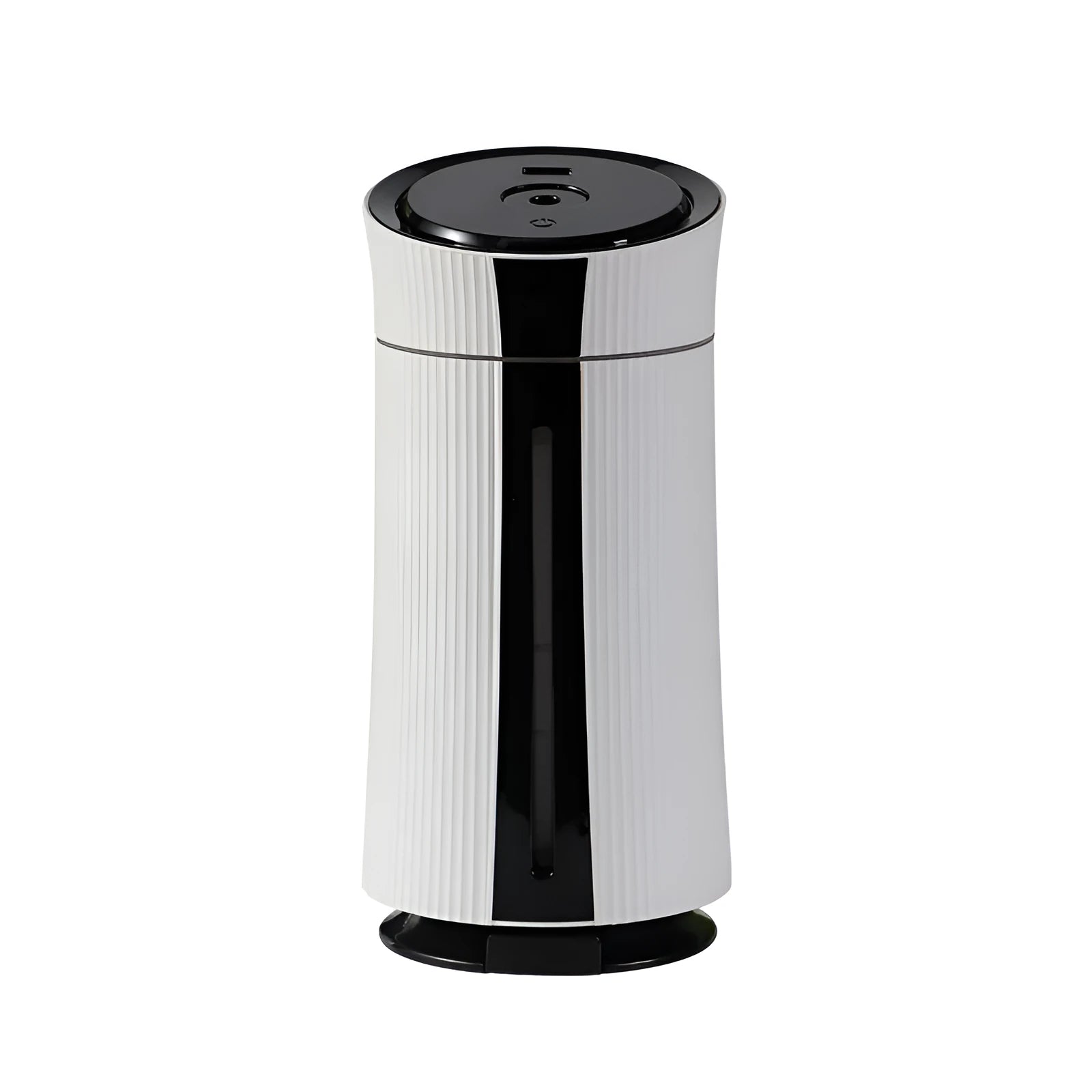 White cylindrical USB humidifier with single fog outlet and water tank for small rooms up to 20 square metres