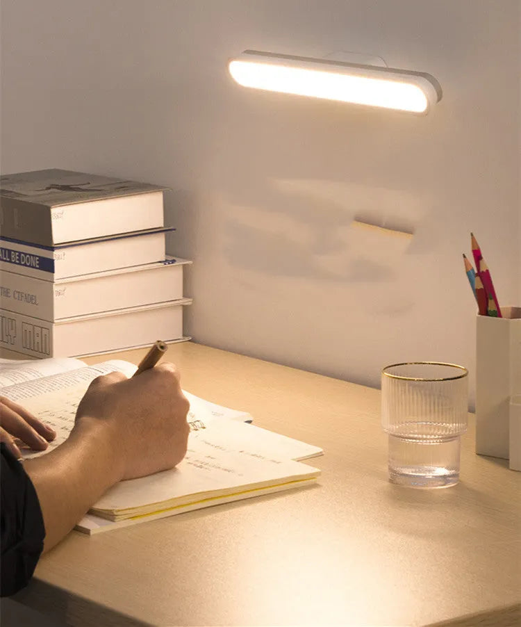 Baseus white magnetic LED table lamp with touch switch and USB charging for closet use
