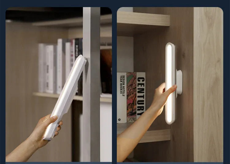 Baseus white magnetic LED table lamp with touch switch and USB charging for closet use