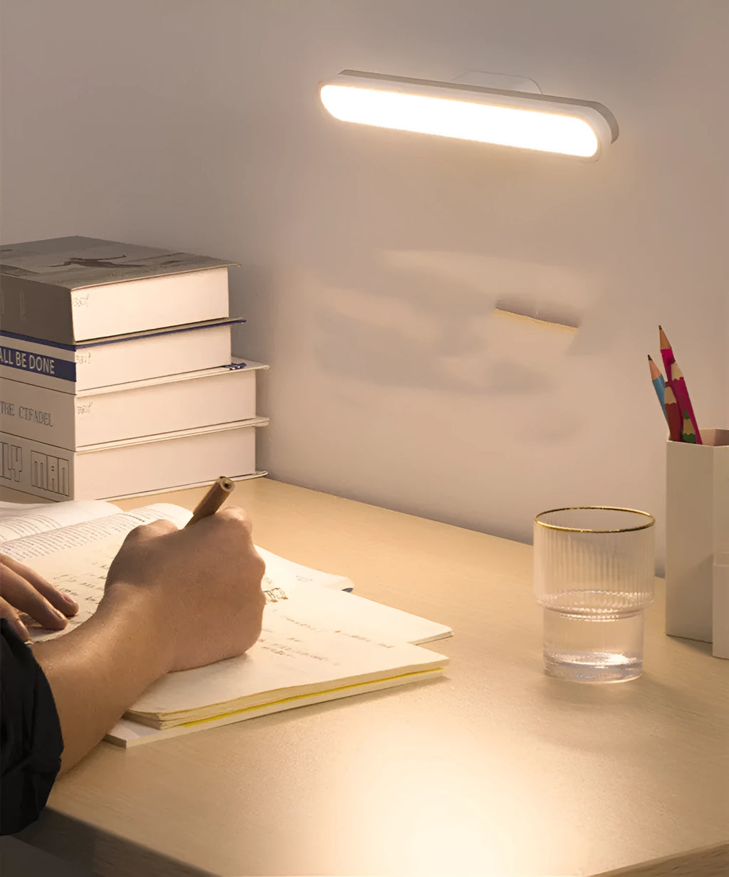 Baseus white magnetic LED table lamp with touch switch and USB charging for closet use