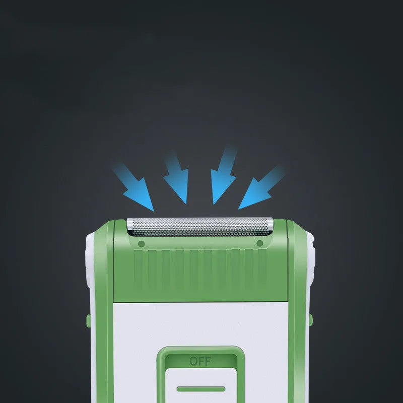 Reciprocating double-layer net electric shaver with an ABS plastic body.