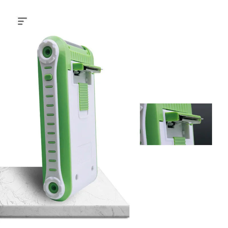 Reciprocating double-layer net electric shaver with an ABS plastic body.