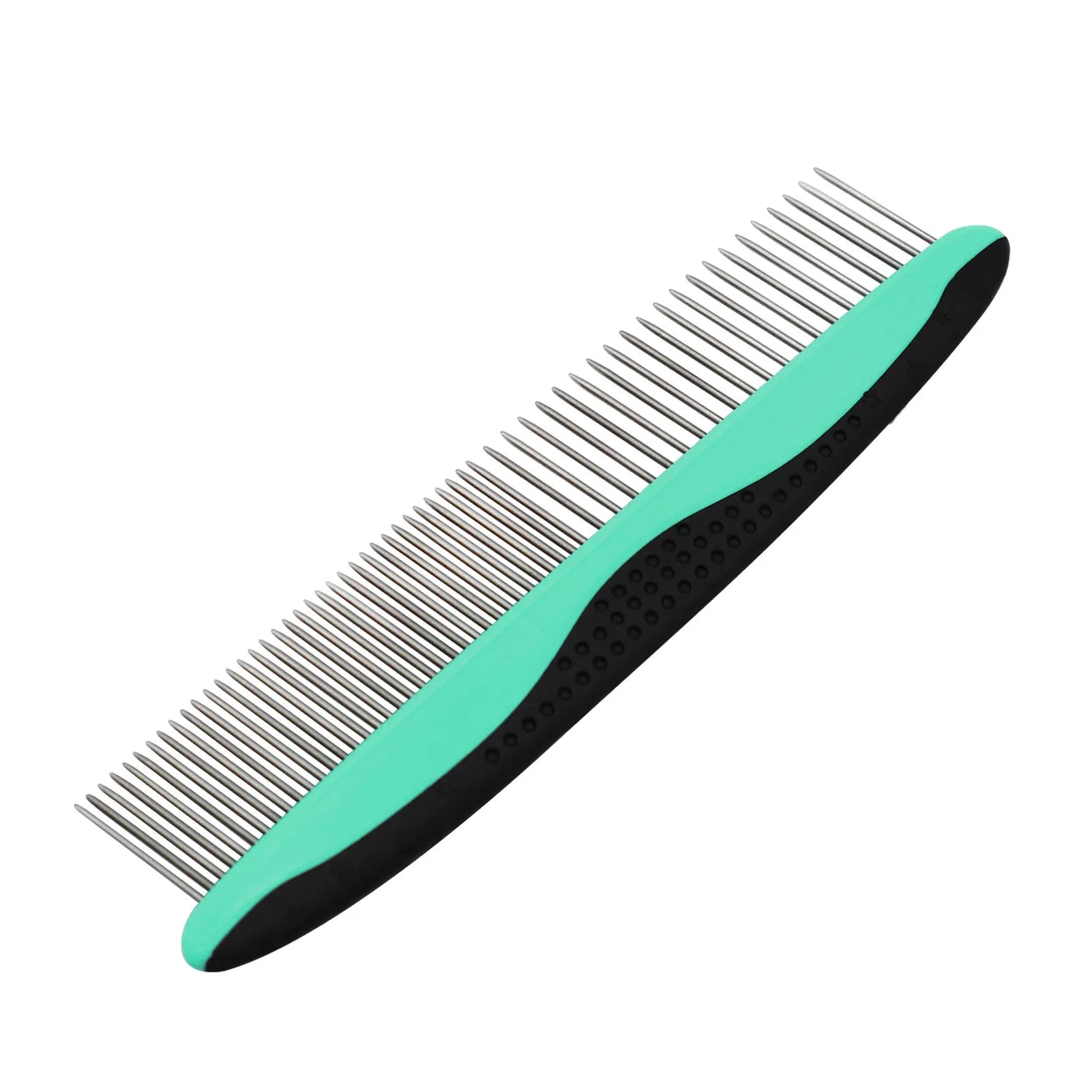 Retractable pet hair removal comb with TPR handle and stainless steel needles for dog and cat grooming