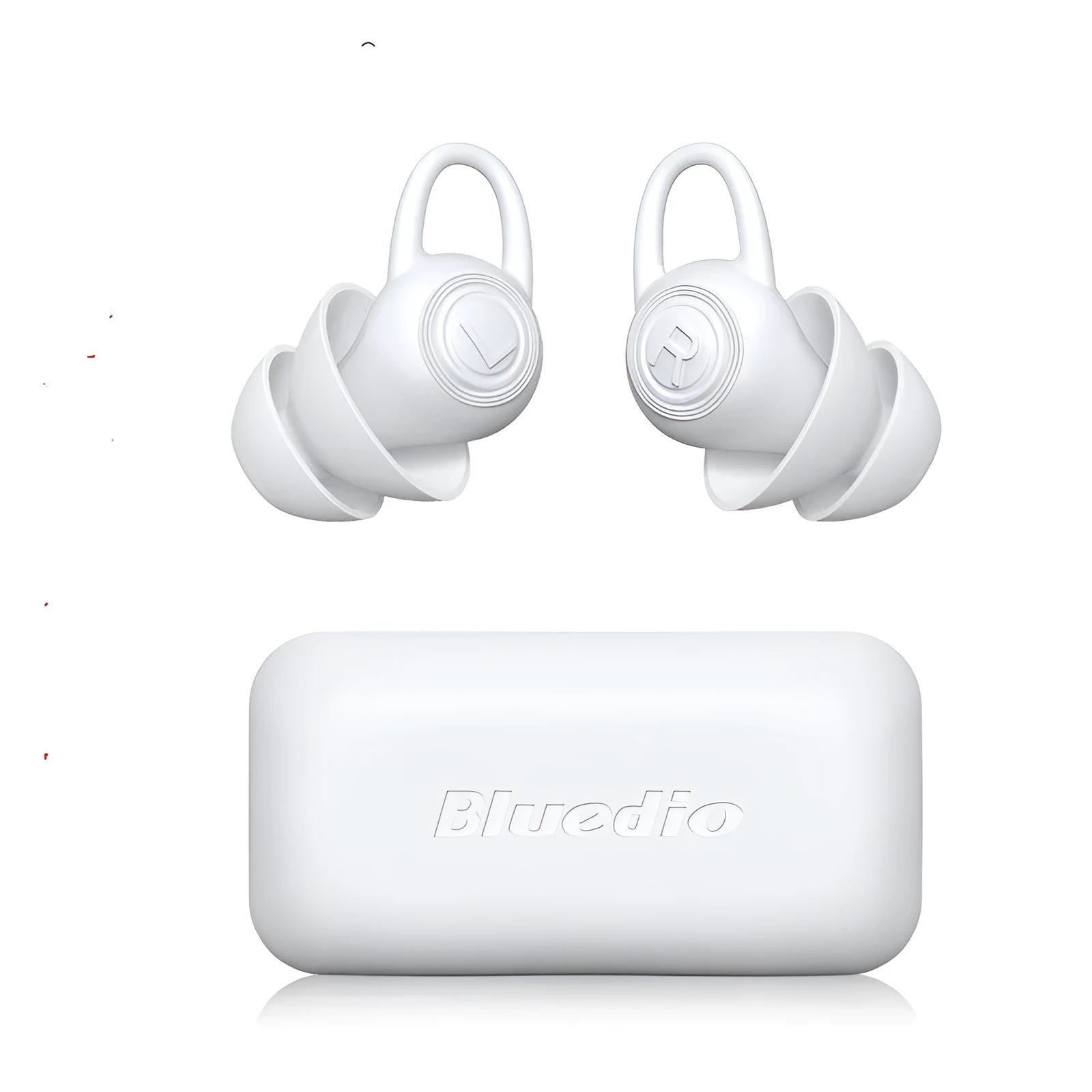 White silicone ear plugs for noise reduction with independent packing