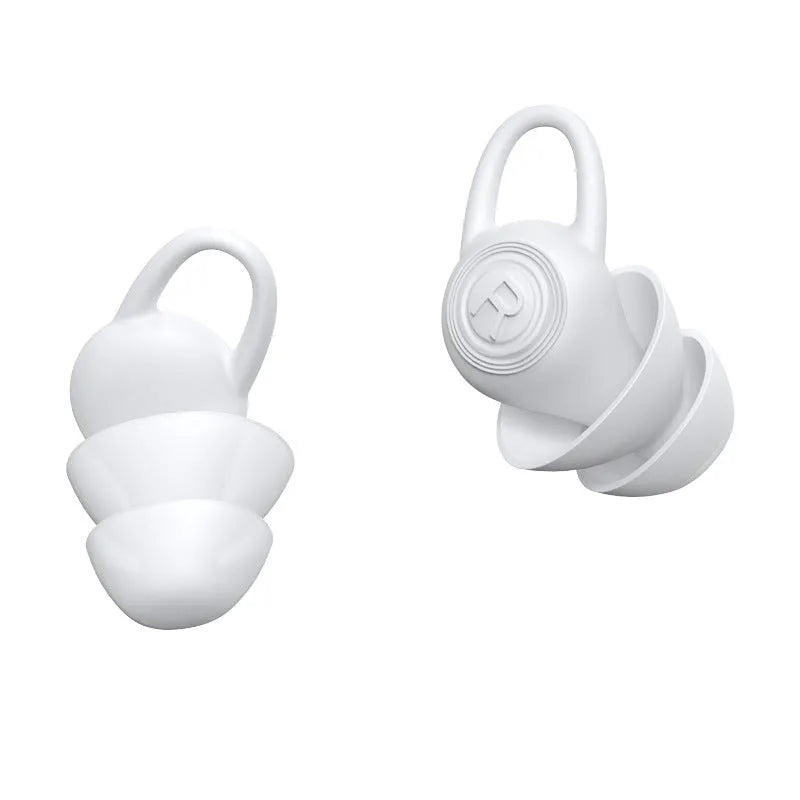 White silicone ear plugs for noise reduction with independent packing
