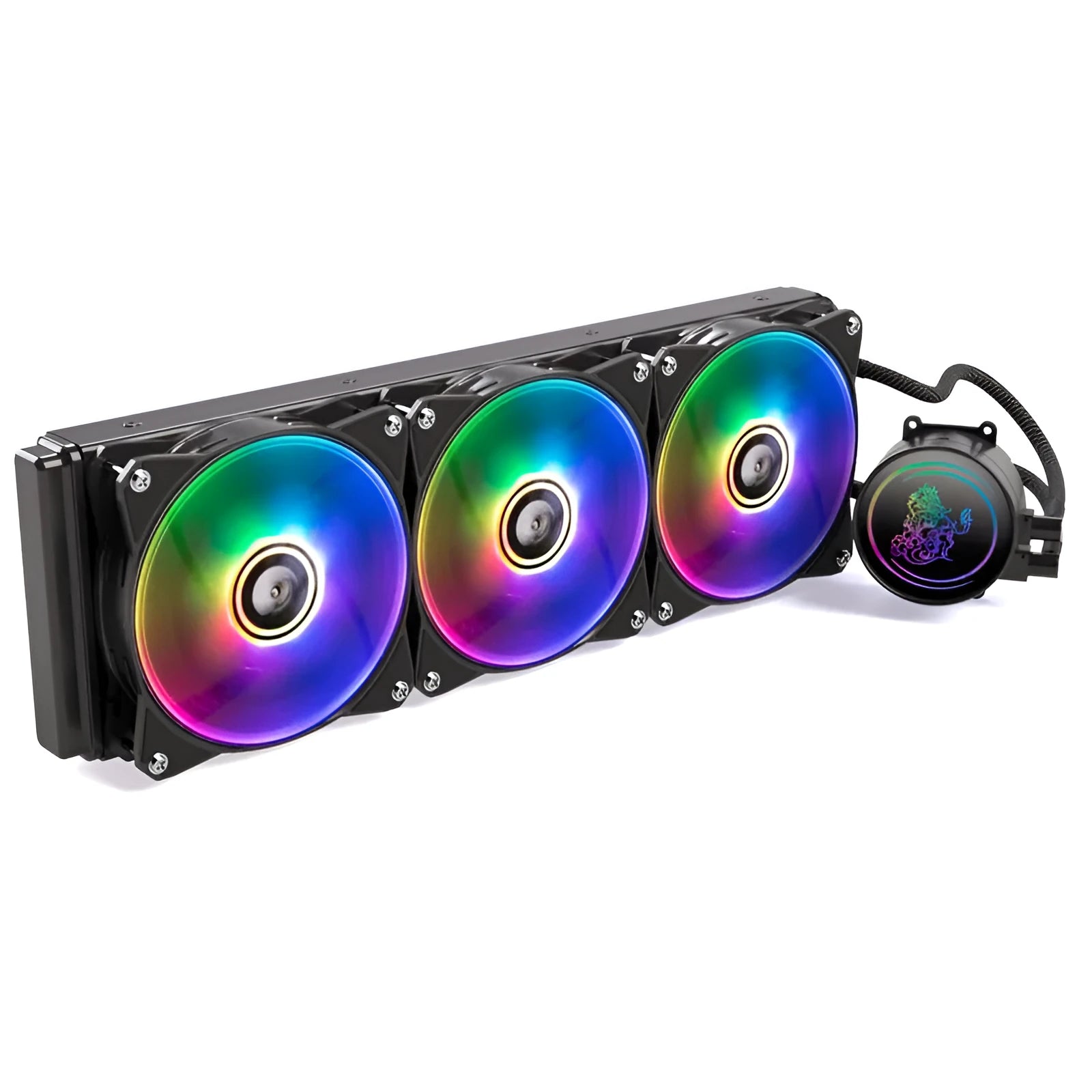 Kirin 240mm computer CPU water cooling radiator with ARGB lighting and copper-aluminum construction