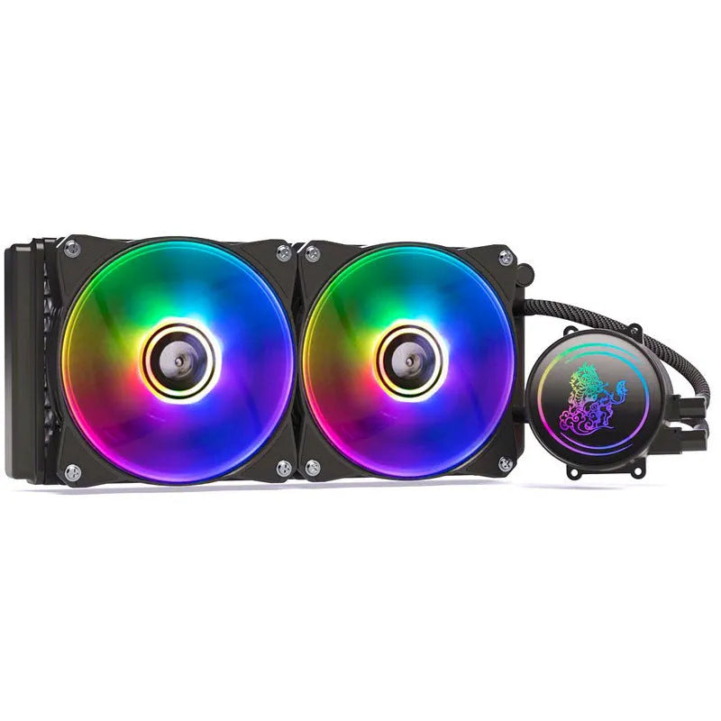 Kirin 240mm computer CPU water cooling radiator with ARGB lighting and copper-aluminum construction