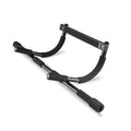 Black steel wall-mounted tension pull-up bar for indoor fitness training