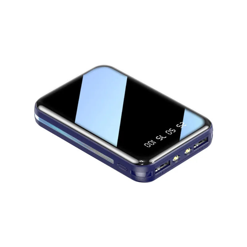 20000mAh capacity power bank with digital display and dual USB ports in a choice of colours.