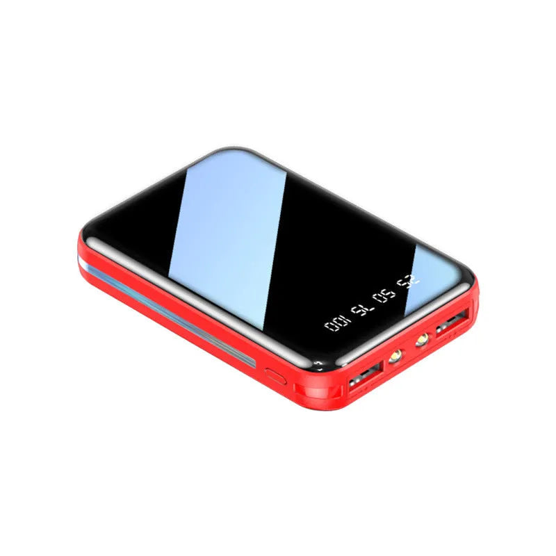 20000mAh capacity power bank with digital display and dual USB ports in a choice of colours.