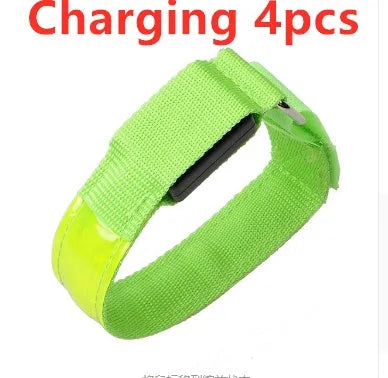 LED arm band with 7 colour options and 3 blink modes on black nylon strap