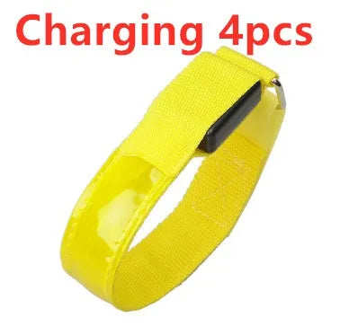 LED arm band with 7 colour options and 3 blink modes on black nylon strap