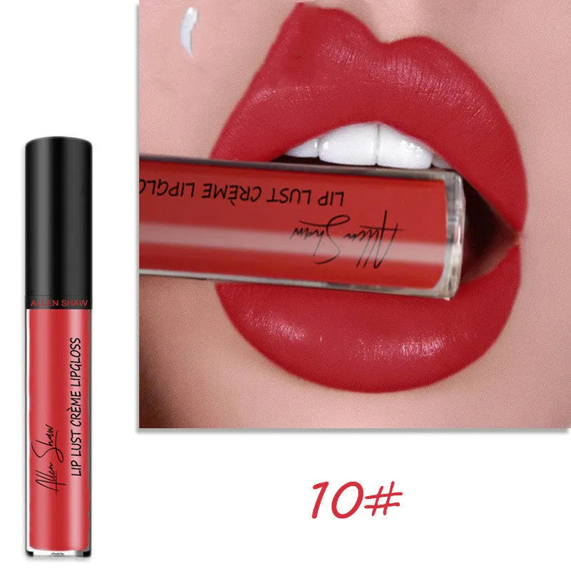 Silky cream texture lip gloss in a choice of twelve colours.