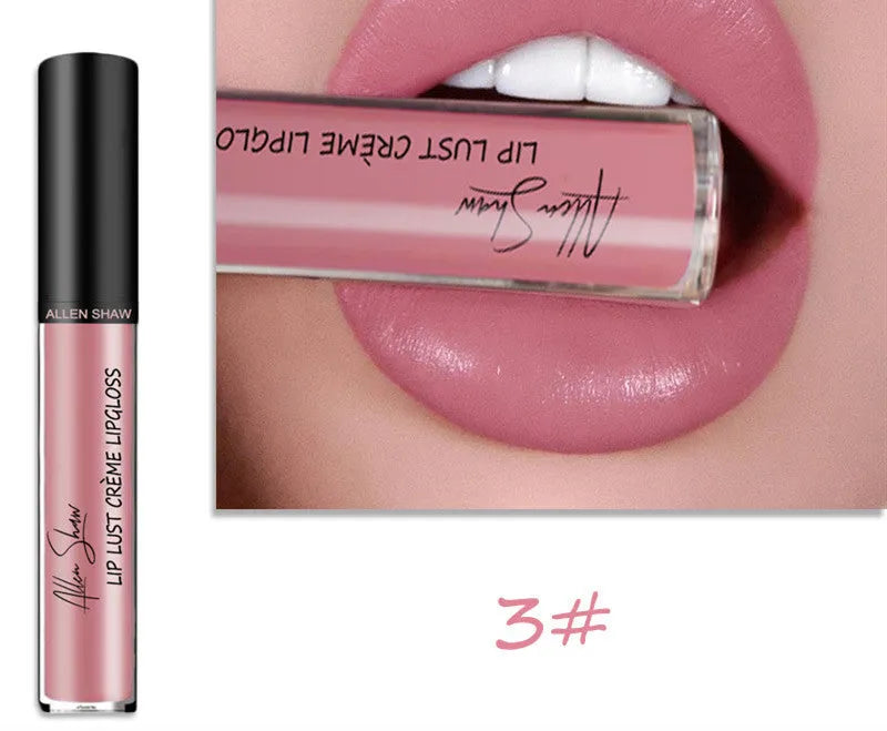 Silky cream texture lip gloss in a choice of twelve colours.