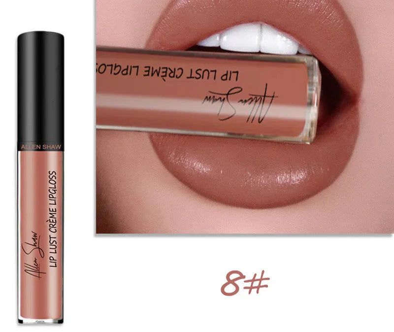 Silky cream texture lip gloss in a choice of twelve colours.