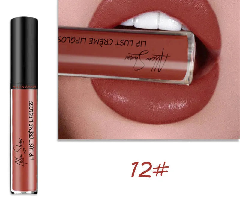 Silky cream texture lip gloss in a choice of twelve colours.