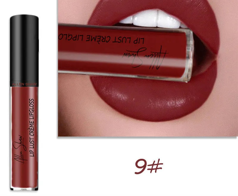 Silky cream texture lip gloss in a choice of twelve colours.