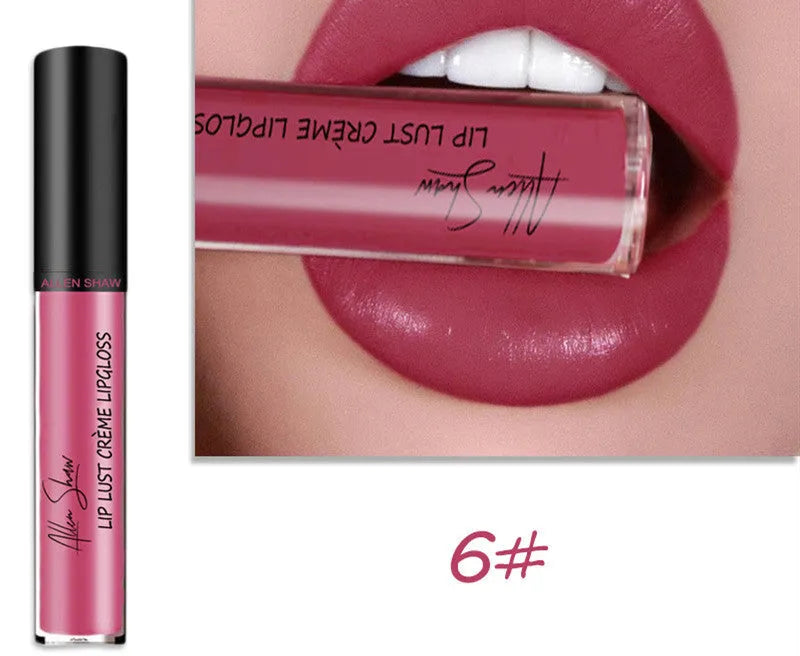 Silky cream texture lip gloss in a choice of twelve colours.