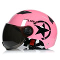 Breathable anti-collision windshield helmet in black ABS, adjustable 55-62cm head circumference for electric car and motorcycle use