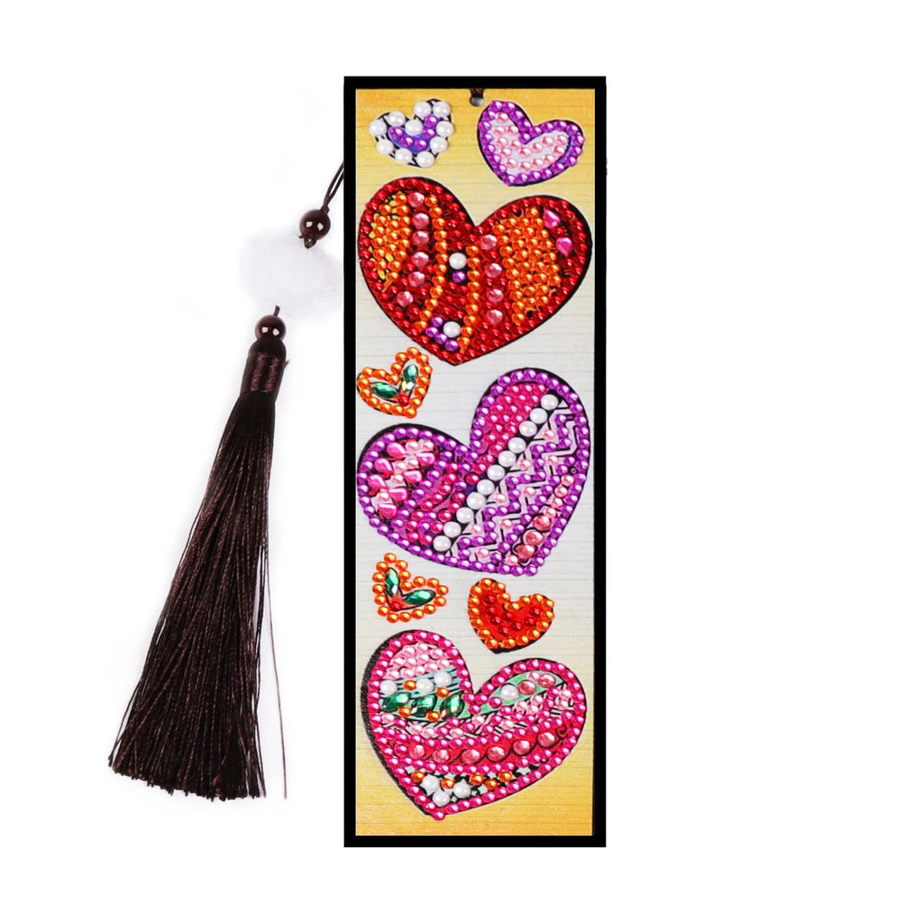 DIY diamond painting bookmark kit with 5D crystal diamonds forming special-shaped mandala pattern