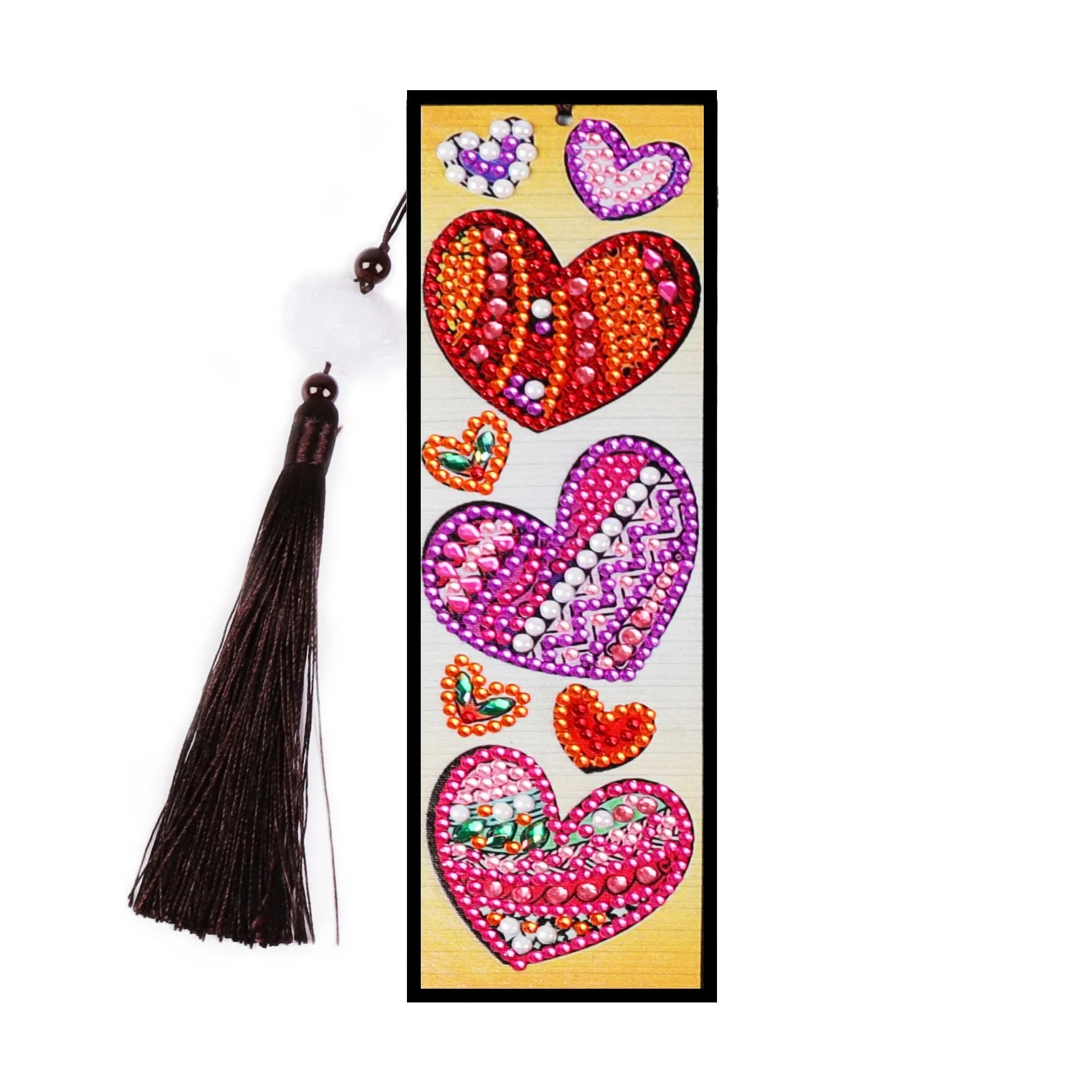DIY diamond painting bookmark kit with 5D crystal diamonds forming special-shaped mandala pattern