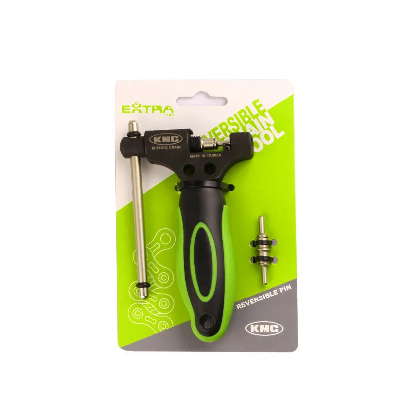 Green steel bicycle chain cutter tool with double shaft chaining device